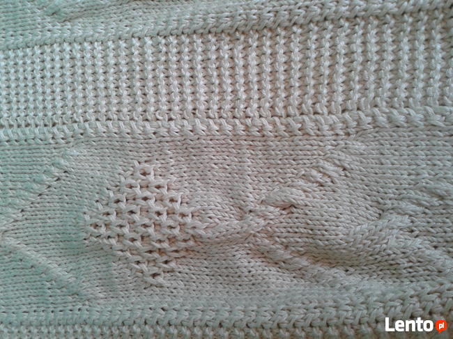 sweter kolor ecru hand made