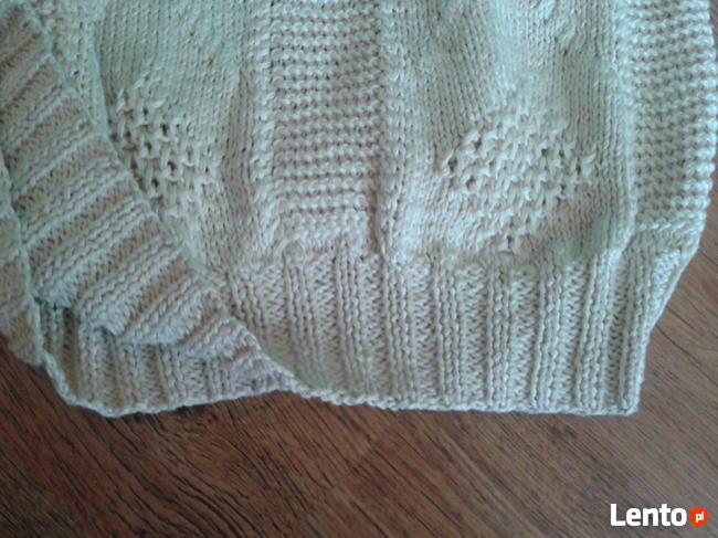 sweter kolor ecru hand made