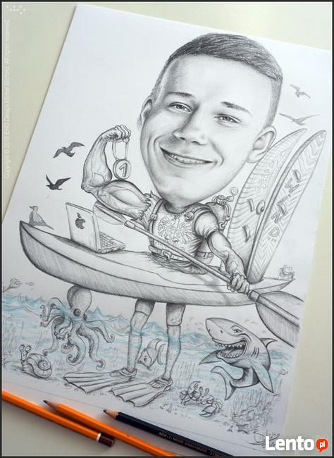 Portrety karykatura rysunki grafiki karykatury portret obraz