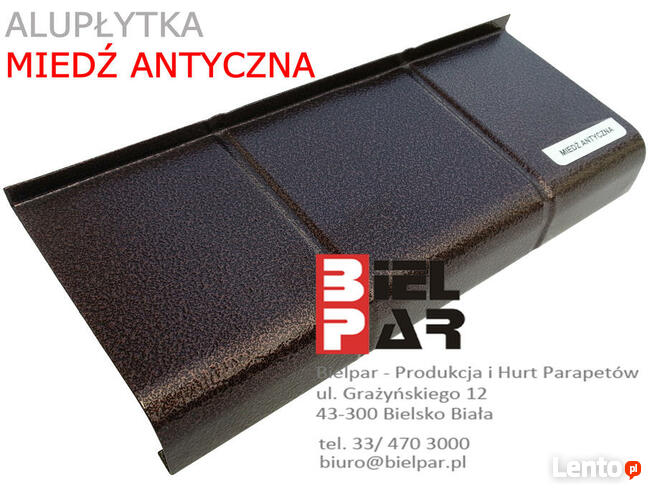 Parapety Aluminiowe imitacja płytki klinkierowej SOFT.
