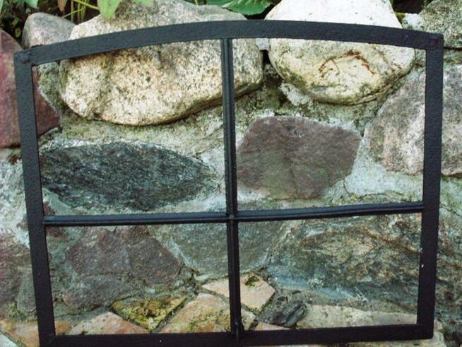 Stara rama okienna okno retro loft lustro, zdjęcia 60x48