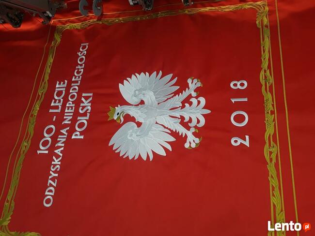 Sztandary haftowane, proporczyki, sztandary szkolne,naszywki