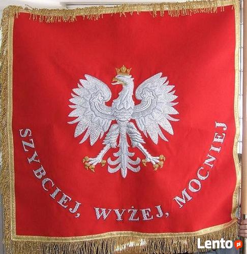 Sztandary haftowane, proporczyki, sztandary szkolne,naszywki