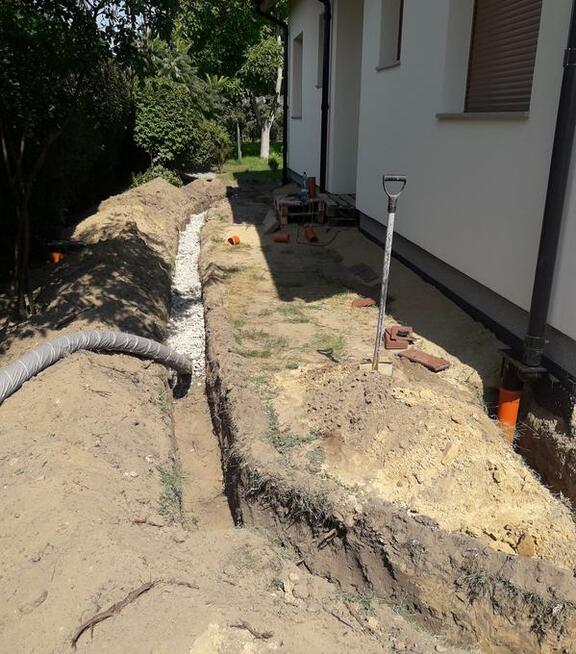 Wiertnica do minikoparki , drenaże, minikoparka, kanaliza,