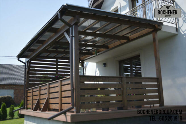 Budownictwo drewniane - pergola BSH, zadaszenie, carport