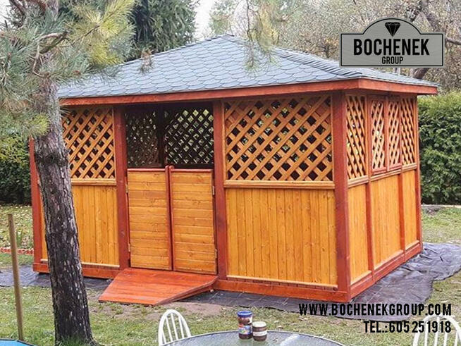 Budownictwo drewniane - pergola BSH, zadaszenie, carport