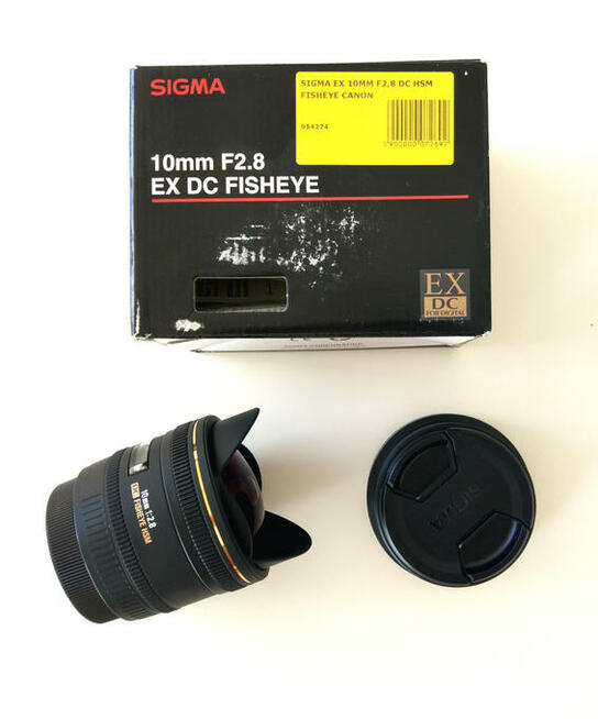 Sigma 10 mm f2.8 DC EX HSM rybie oko Canon