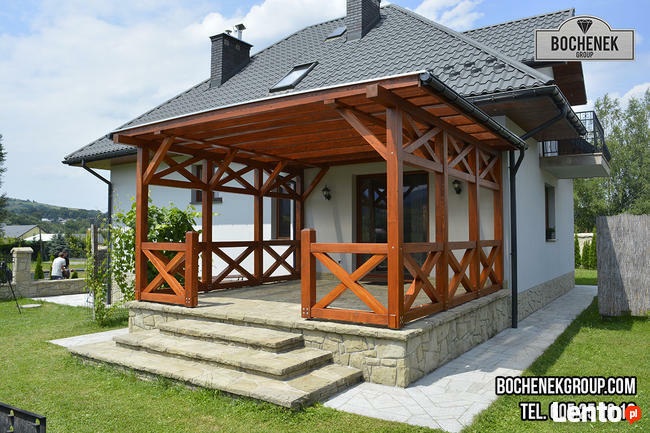 Budownictwo drewniane - pergola BSH, zadaszenie, carport