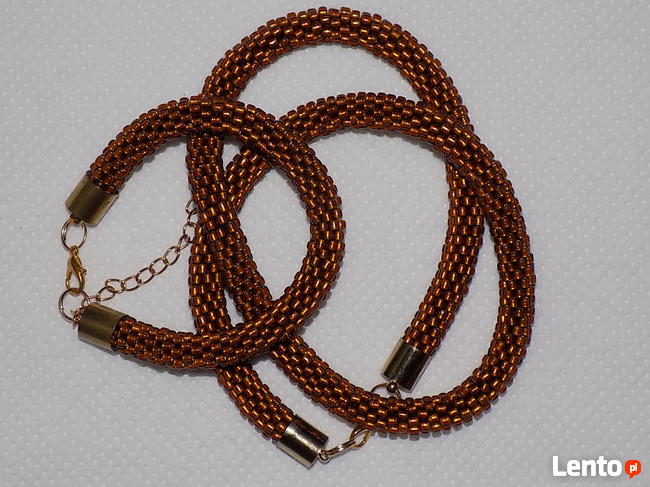 komplet naszyjnik + bransoletka (bursztynowy)