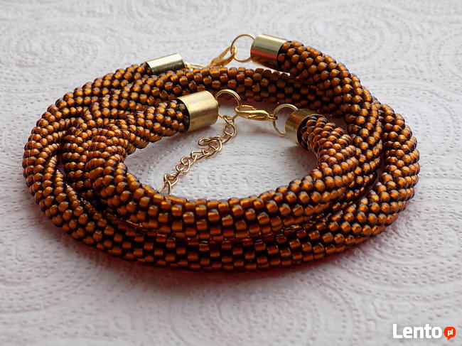 komplet naszyjnik + bransoletka (bursztynowy)