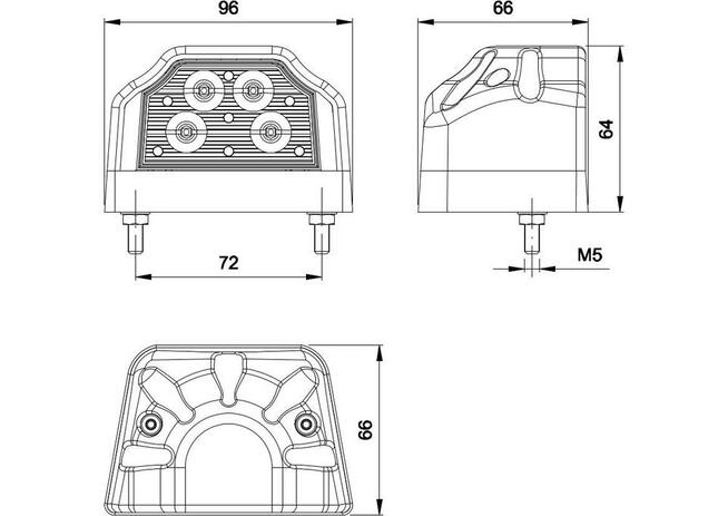 Lampka LED oświetlenia tablicy rej DAF MAN STAR SCANIA VOLVO
