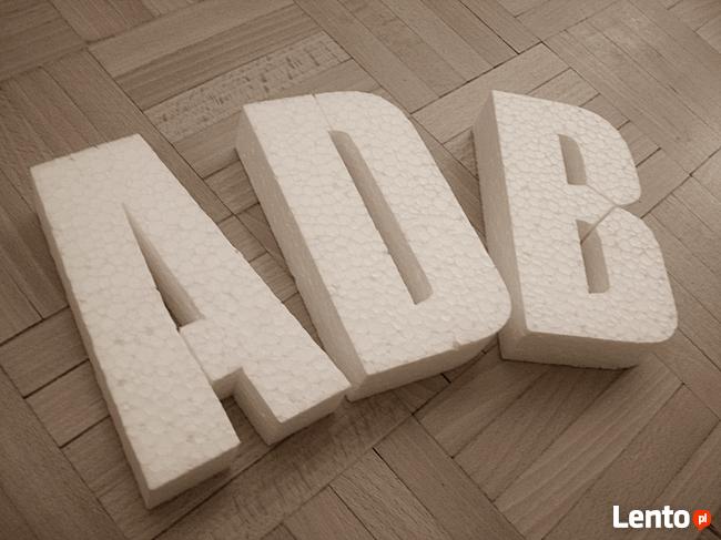 Styropianowe litery 50 cm F-vat