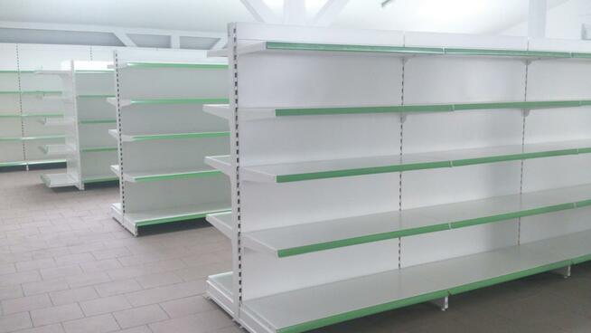 Regały gondola sklepowy metalowy do sklepu supermarketu dwu