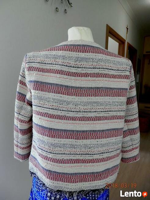 Marynarka Żakardowa w stylu Chanel z Frędzlami Blezer L