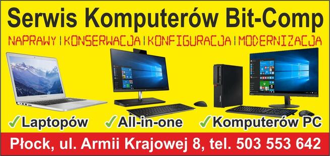 Serwis komputerów-laptopów Bit-Comp Płock Armii Krajowej 8
