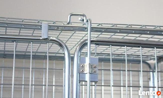 Wózek kontenerowy zamykany siatkowy