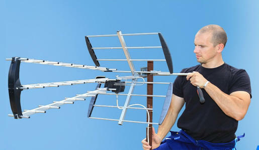 Montaż anten satelitarnych naziemnych DVBT wieszanie TV