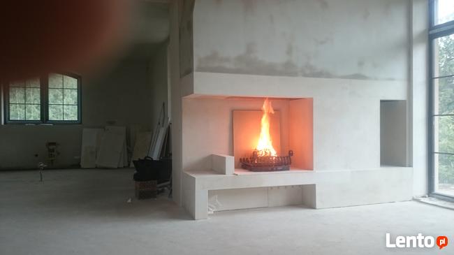 kominek otwarty zdun Warszawa palenisko otwarte budowa pieca