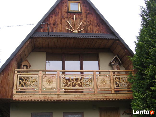 balustrady drewniane na schody lub na zewnątrz