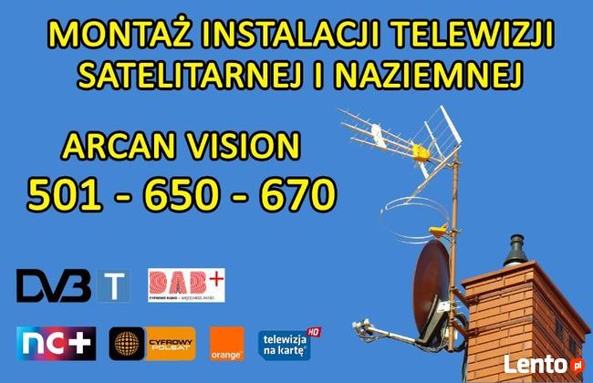 Montaż anten telewizji satelitarnej i naziemnej DVB-T2