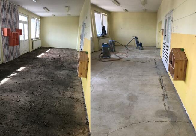 Usuwanie subitu, lepiku, szlifowanie betonu, lastryko