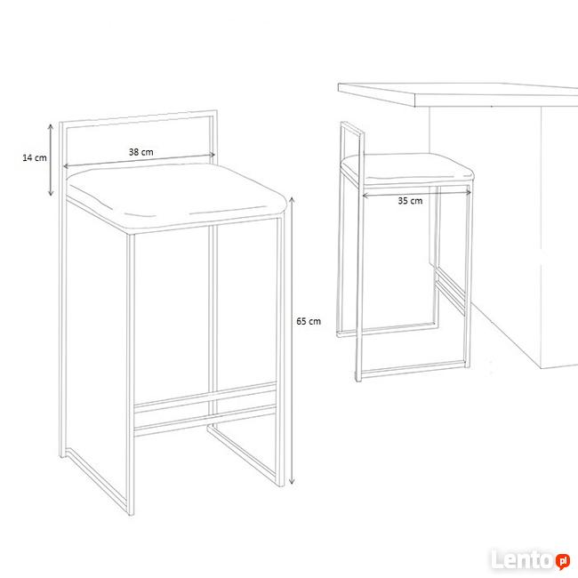 Nowoczesny STOŁEK BAROWY , HOKER