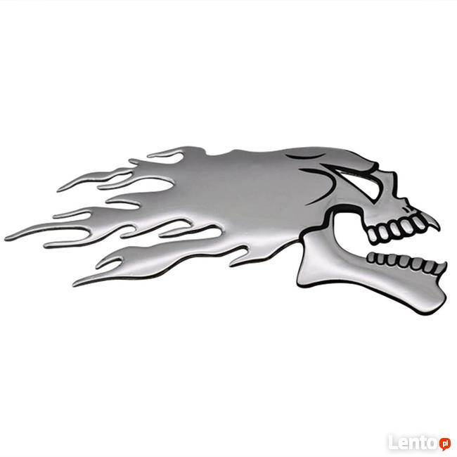 3D Chrome Duch naklejka chrom Auto Motocykl Samochód para 2