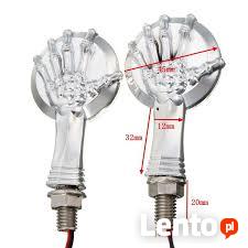 Ledowe kierunkowskazy 4 szt ręka szkielet LED bobber ,choppe