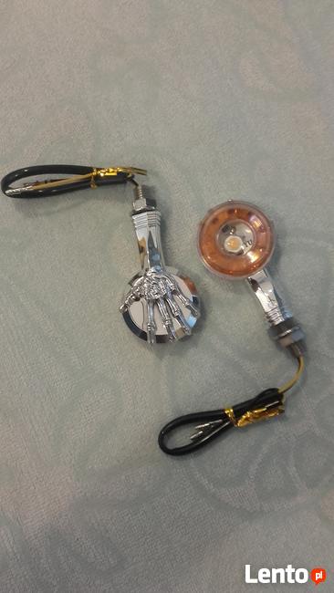 Ledowe kierunkowskazy 4 szt ręka szkielet LED bobber ,choppe