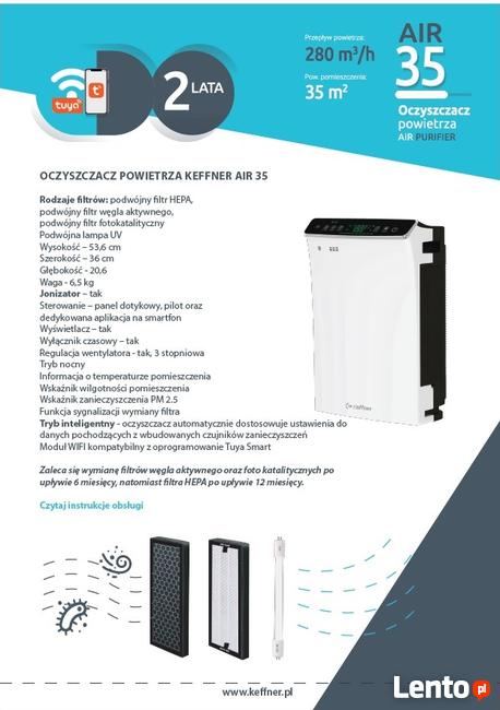 Keffner oczyszczacze powietrza AIR jakość HEPA