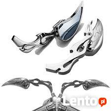 Chromowane lusterka tuning 2 szt Płomienie