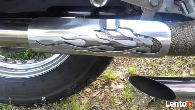 Osłona chromowana płomienie wału, rury wydechu, nowa