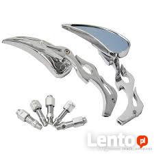 Chromowane lusterka tuning 2 szt Płomienie