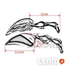 Chromowane lusterka tuning 2 szt Płomienie