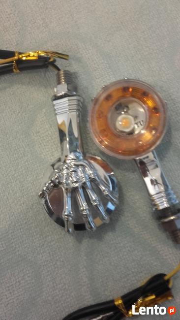 Ledowe kierunkowskazy 4 szt ręka szkielet LED bobber ,choppe