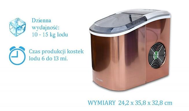Kostkarka do robienia kostek lodu miedziana