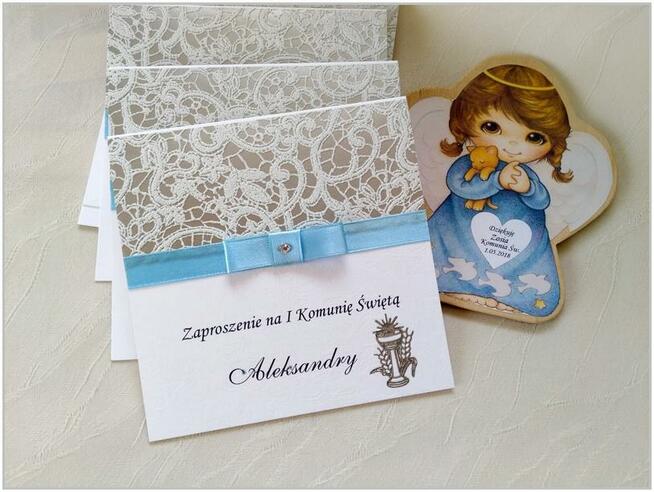 Aniołki podziękowanie dla gości gips, sklejka