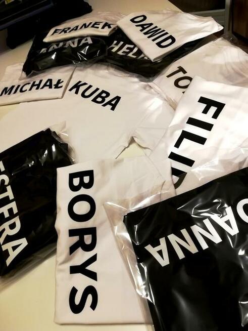 HAFTY WARSZAWA, NADRUKI NA KOSZULKACH