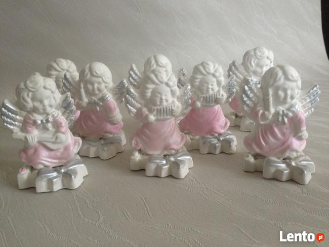 Aniołki podziękowanie dla gości gips, sklejka