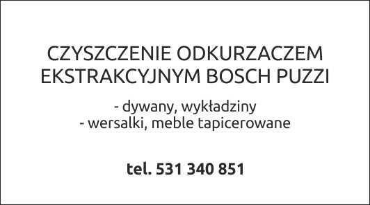 Czyszczenie pranie O dkurzaczem Bosh Puzzi