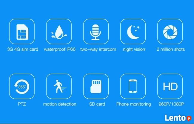 Bezprzewodowa Zewnętrzna Kamera FULL HD 5Mpx 1080p Gsm 3G