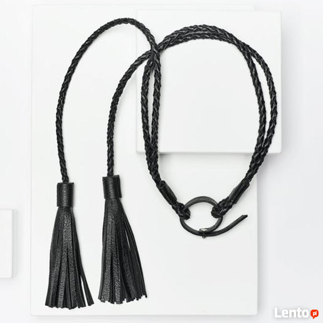 naszyjnik skórzany skóra frędzle gotyk sex metal