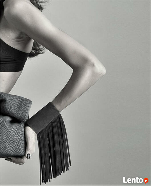 naszyjnik skórzany skóra frędzle gotyk sex metal