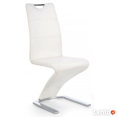Krzesło tapicerowane Diskin - białe.