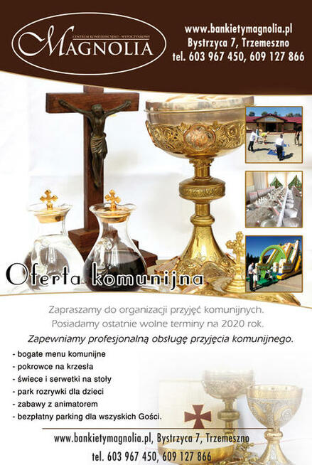 Przyjęcia komunijne w Magnolii w Trzemesznie