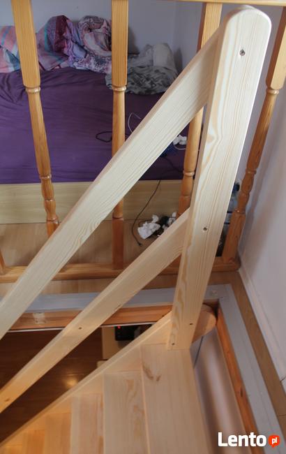 SCHODY drewniane REGULOWANE młynarskie ażurowe 265x60cm