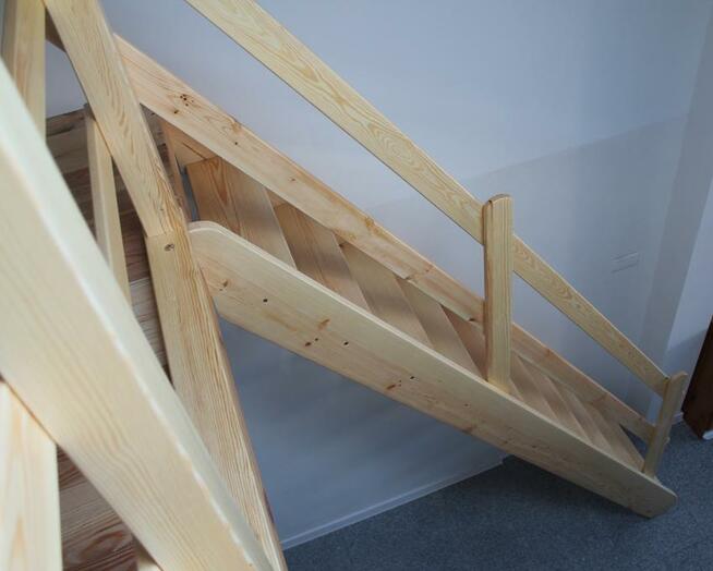 SCHODY ażurowe REGULOWANE strychowe z BARIERKĄ 295x60cm