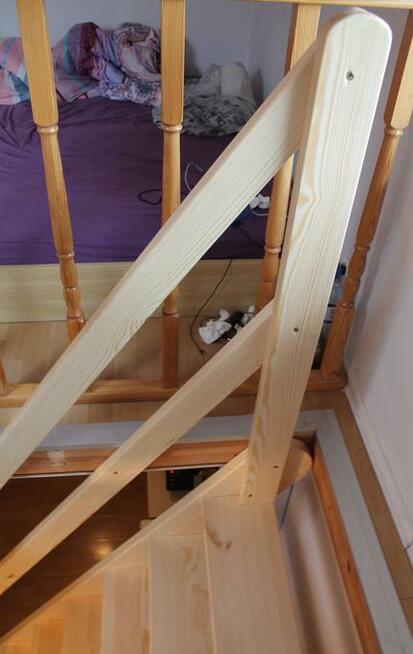 SCHODY ażurowe REGULOWANE strychowe z BARIERKĄ 295x60cm