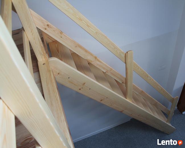 SCHODY drewniane REGULOWANE młynarskie ażurowe 265x60cm