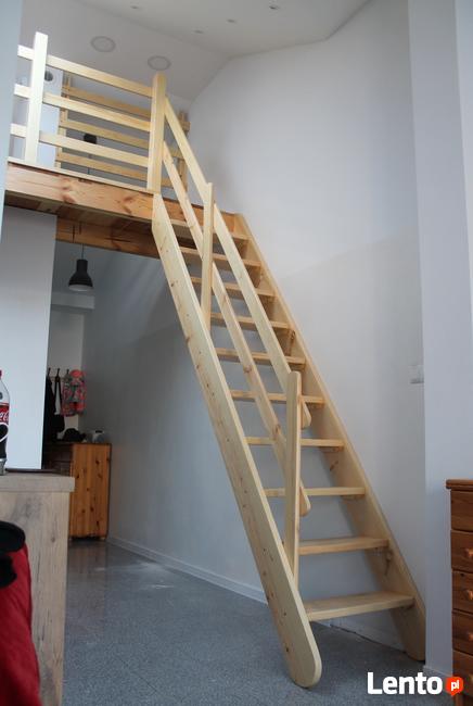 SCHODY jednobiegowe REGULOWANE 395x60cm BARIERKA BALUSTRADA